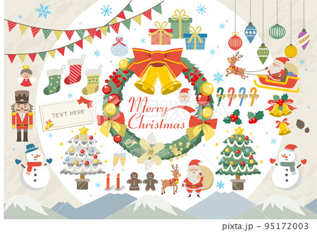 クリスマス イラストセットのイラスト素材 [95172003] - PIXTA