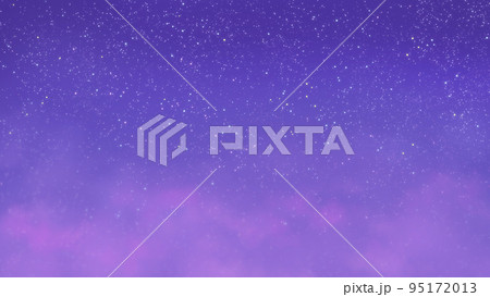 ゆめかわ星空イラスト背景素材　16：9 95172013