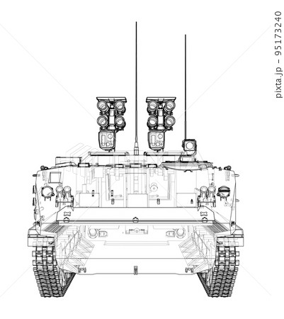 Anti-tank armored car. Vector 95173240