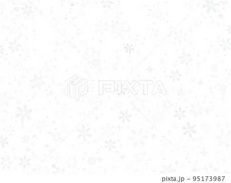 雪の結晶の線画壁紙①(銀) 95173987