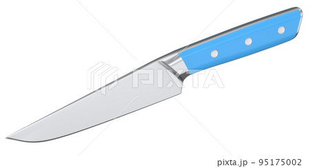 Chef's kitchen knife with a wooden handle isolated on white background. Chef's kitchen knife with a wooden handle isolated on white background. 95175002