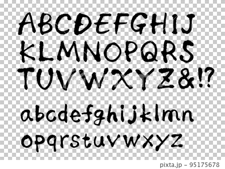 アルファベット_細字_にじみ 95175678