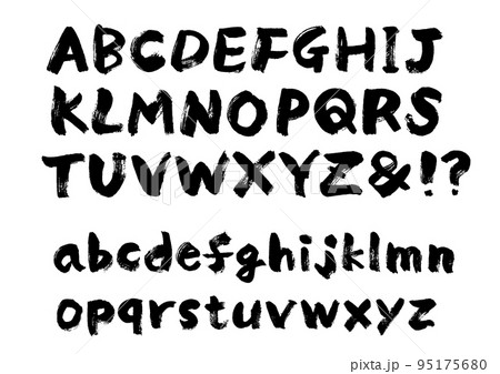 アルファベット_太字_かすれ 95175680