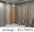3d rendering of new wc toilette interior with male urinal 95176635