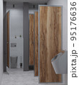 3d rendering of male toilet with urinal interior design 95176636