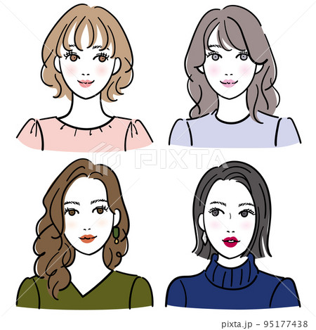 パーソナルカラー診断風タイプ別女性セット パーソナルカラー診断風タイプ別女性セット 95177438