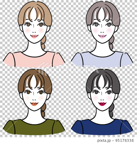 パーソナルカラー診断風女性セット 95178338