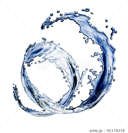 blue water splash isolated on white background 95178358