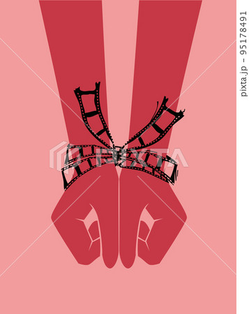 Hands Film Artist Abuse Tied Illustration Hands Film Artist Abuse Tied Illustration 95178491