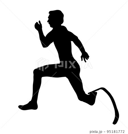 disabled runner on prosthesis running disabled runner on prosthesis running 95181772