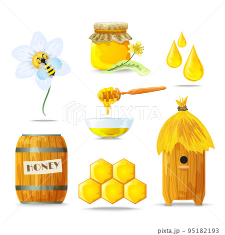 Honey Icons Set Honey Icons Set 95182193