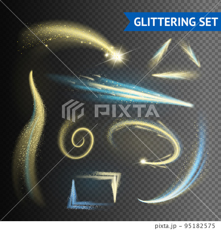 Gold Glittering Elements 95182575