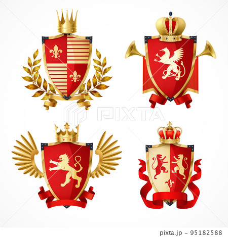 Heraldic Coat Of Arms Set Heraldic Coat Of Arms Set 95182588