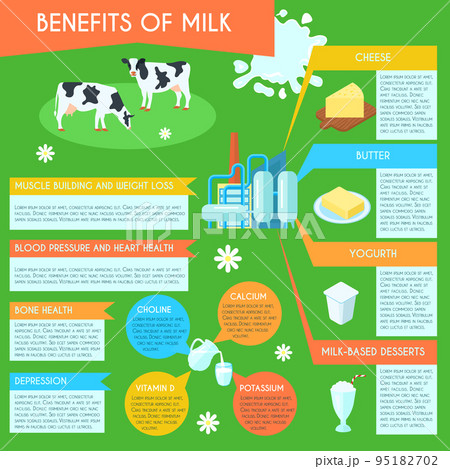 Milk infographic layout poster 95182702
