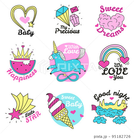 Cute Magic Emblems Cute Magic Emblems 95182726