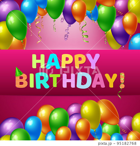 Happy Birthday Realistic Background 95182768