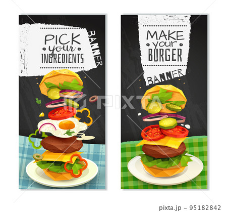 Hamburger Vertical Banners Hamburger Vertical Banners 95182842