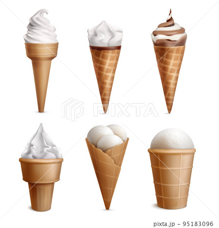 Realistic Ice Cream Collection 95183096