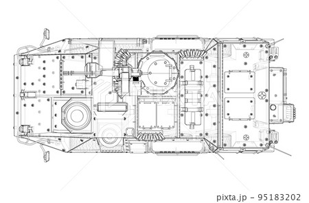 Armored personnel carrier. Vector 95183202