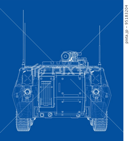 Armored personnel carrier. Vector 95183204