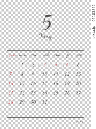 2023_May_fashionable calendar_vertical 95183822