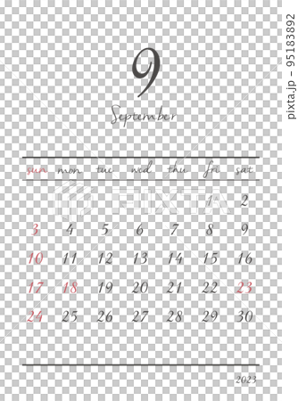 2023_September_fashionable calendar_vertical 2023_September_fashionable calendar_vertical 95183892