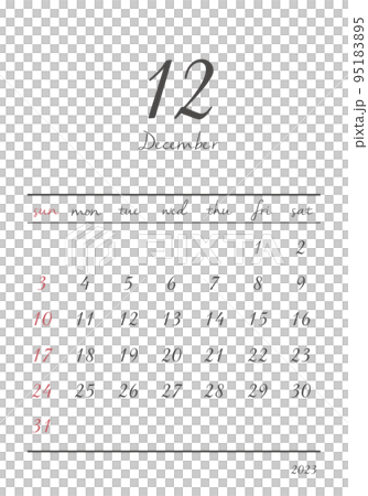 2023_December_fashionable calendar_vertical 95183895