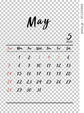 2023_May_simple calendar_vertical 2023_May_simple calendar_vertical 95183900