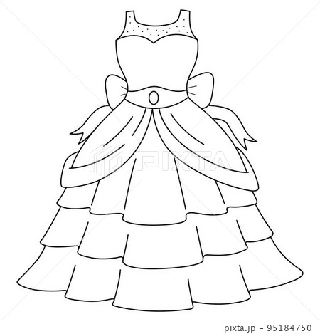 25+ Creative Picture of Dress Coloring Pages - entitlementtrap.com | Trang  tô màu, Sách tô màu, Công chúa