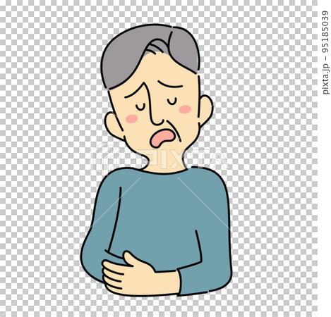 老人腹痛揉肚子 95185039