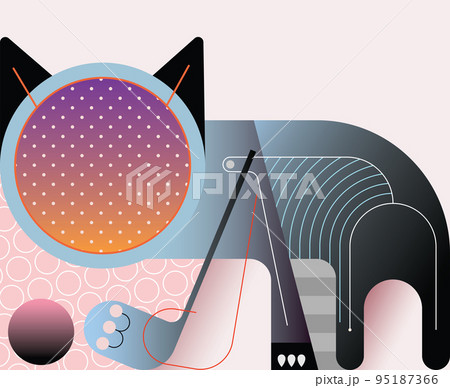 Cat Playing A Ball Cat Playing A Ball 95187366