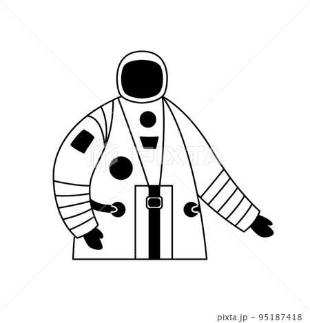 Vector illustration of an astronaut in a spacesuit. Profession. Vector illustration of an astronaut in a spacesuit. Profession. 95187418