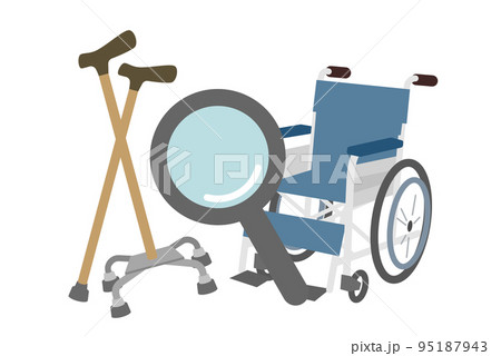 福祉用具と虫眼鏡 福祉用具と虫眼鏡 95187943