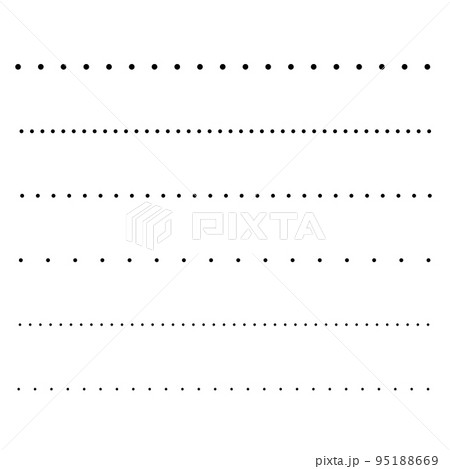 丸い点線のセットイラスト 95188669
