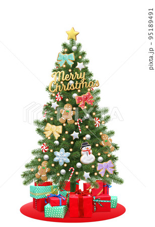 リアルなクリスマスツリーのイラスト 95189491