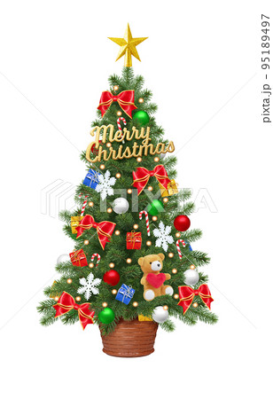 リアルなクリスマスツリーのイラスト 95189497