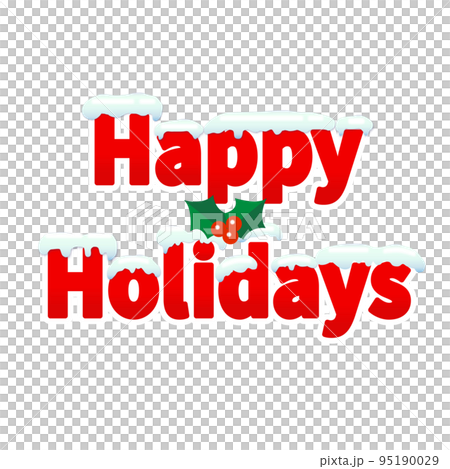 Happy Holidays タ雪をかぶったイトル文字 95190029