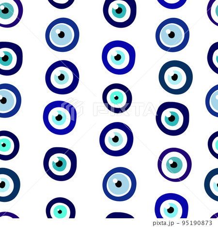 Seamless Nazar amulet eye pattern Seamless Nazar amulet eye pattern 95190873