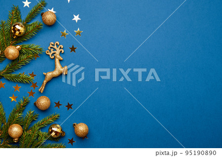 White light box with text. Christmas flatlay 95190890