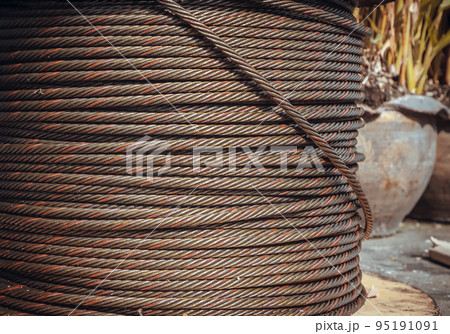 Coil large Wire rope sling or Cable sling drum reels stocked in store. 95191091