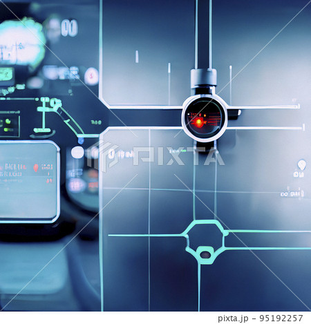 Futuristic HUD Interface Screen Design 95192257