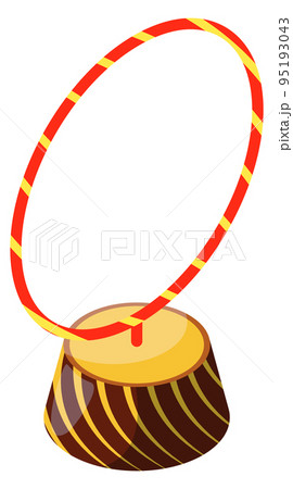 Circus hoop for animal trick. Cartoon ring icon 95193043
