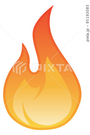 Flame icon. Cartoon fire. Burning heat symbol 95193085