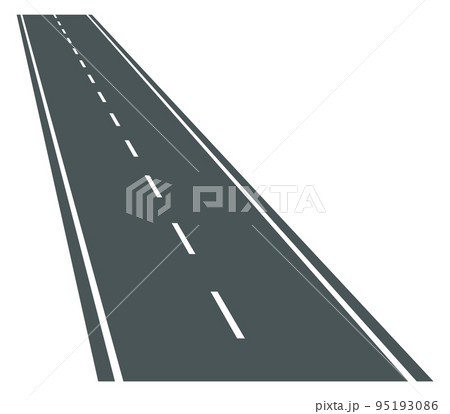 Straight path. Asphalt way road. Street pathway Straight path. Asphalt way road. Street pathway 95193086