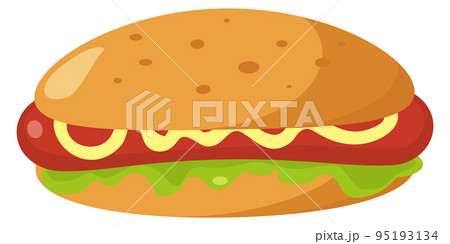 Hot dog cartoon icon. Fast food symbol Hot dog cartoon icon. Fast food symbol 95193134