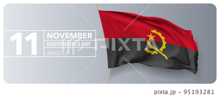 Angola happy independence day greeting card, banner vector illustration 95193281