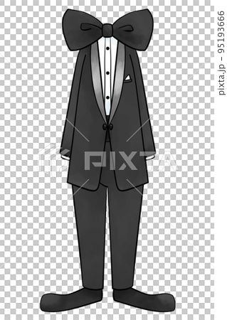 Watercolor style illustration tuxedo set 95193666