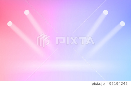 Photorealistic bright colorful stage with projectors Photorealistic bright colorful stage with projectors 95194245