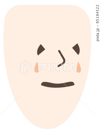 Crying theater mask. Human emotion symbol. Sadness sign Crying theater mask. Human emotion symbol. Sadness sign 95194522