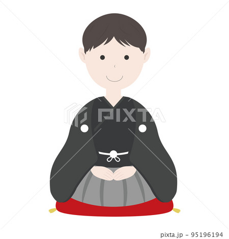 人物 男性 着物 七五三 正月 95196194